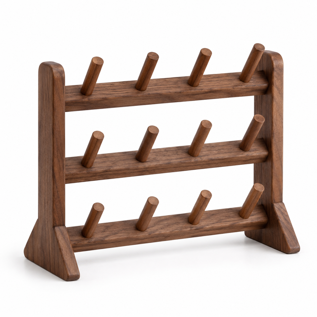 Houten garenklossenrek met 12 pennen